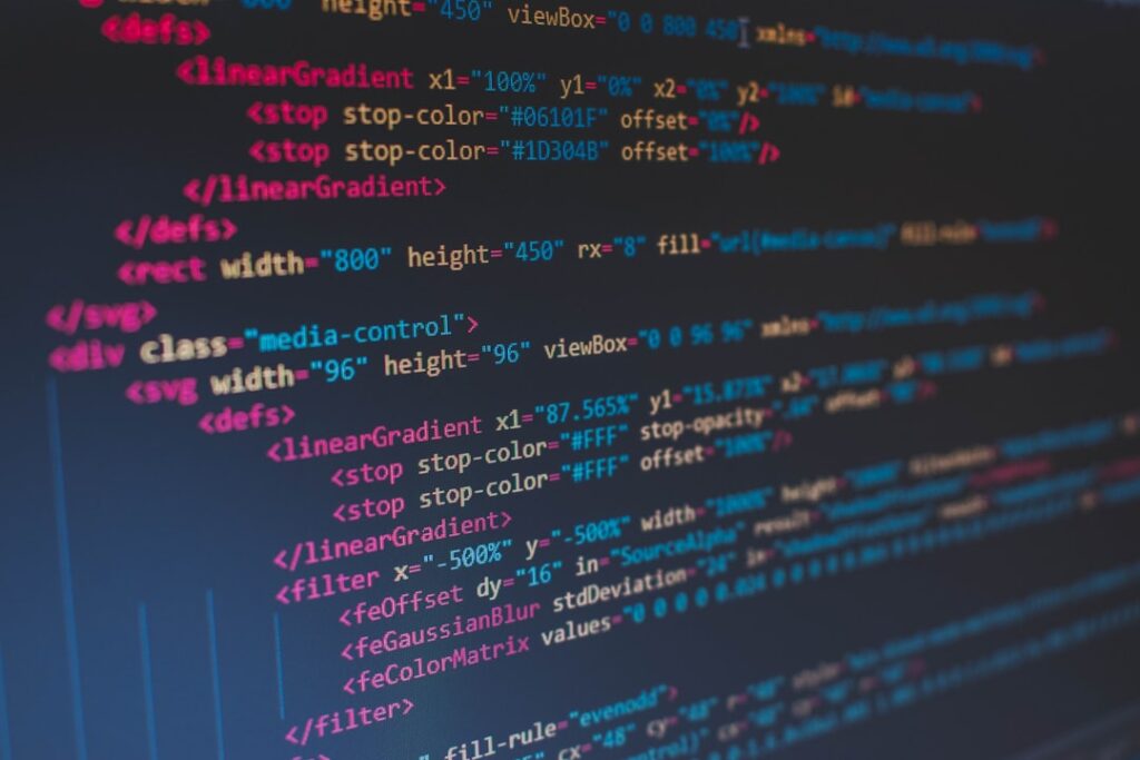 HTML and CSS code showing structured markup and schema implementation