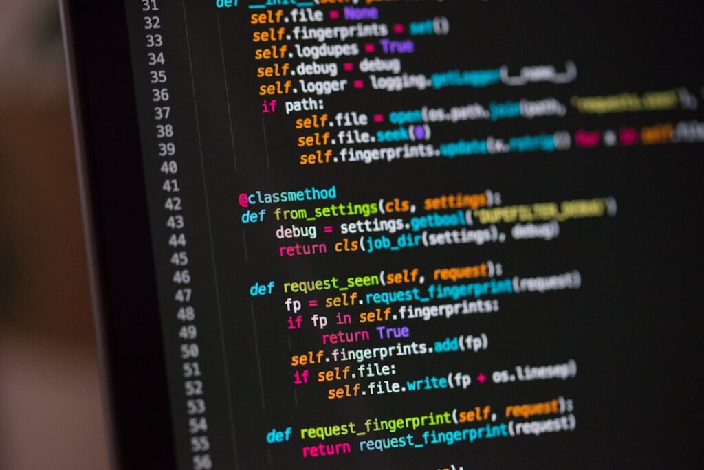 Python code on a screen representing API key management and developer configuration